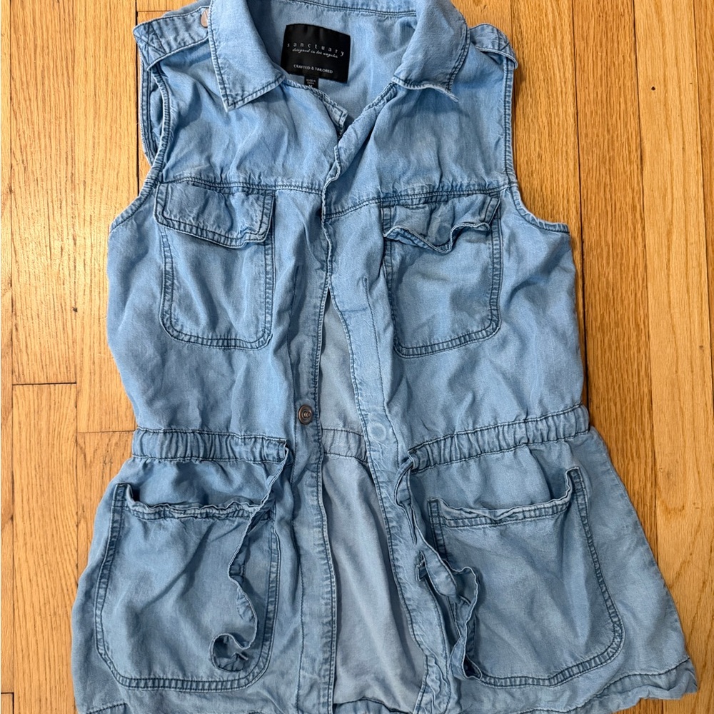 Sanctuary Light Blue Denim Shirt Jacket - Picture 3 of 6